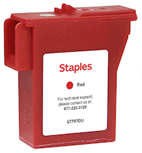 POSTAGE INK CARTRIDGE REPLACEMENT, STANDARD YIELD, PITNEY BOWES, RED MAIN